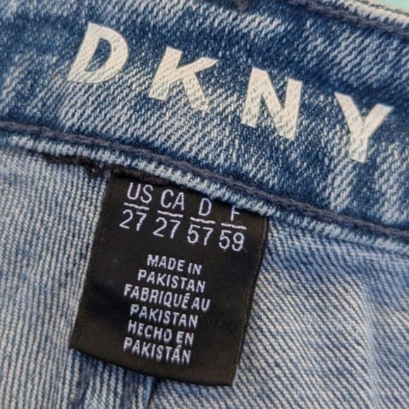 DKNY designer jeans raw hem distressed rugged Western skater grunge relaxed 27 - Picture 5 of 5